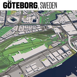 city gothenburg sweden 3D model