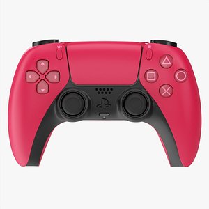 3D Sony Playstation 5 dualsense controller cosmic red model