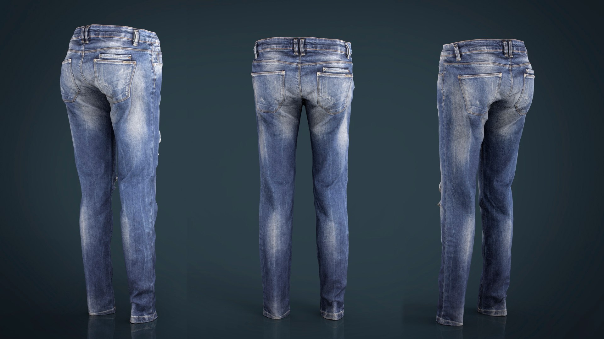 3D ripped jeans - TurboSquid 1340906