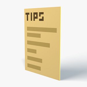 3D Minecraft Piece Of Paper Rig model