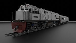 3D Locomotive CC 201 Low-poly 3D model