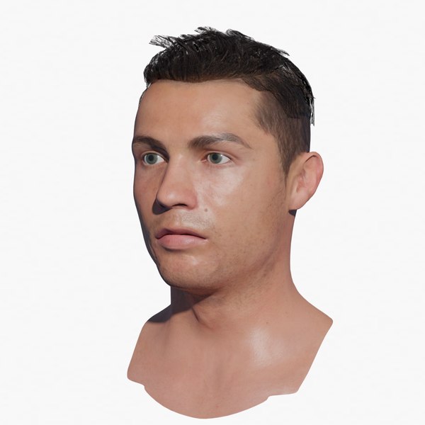 modelo 3d Cabeza de Cristiano Ronaldo - TurboSquid 1772061