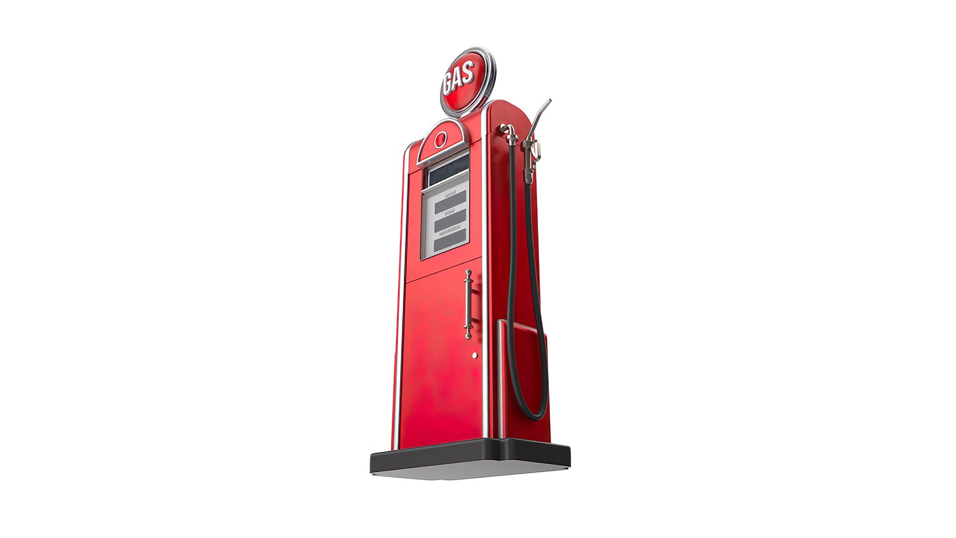 Retro Red Gas Pump Model - TurboSquid 2053980