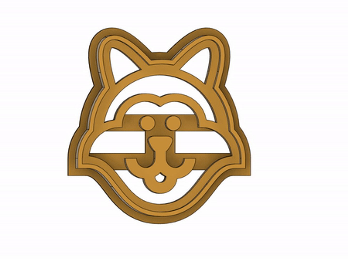 Bakerlogy Forest Wolf Cookie Cutter - 1 Piece, 3x3 Inches, For Dough, Fondant & Clay
