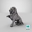 Raised Paw Lion Statue