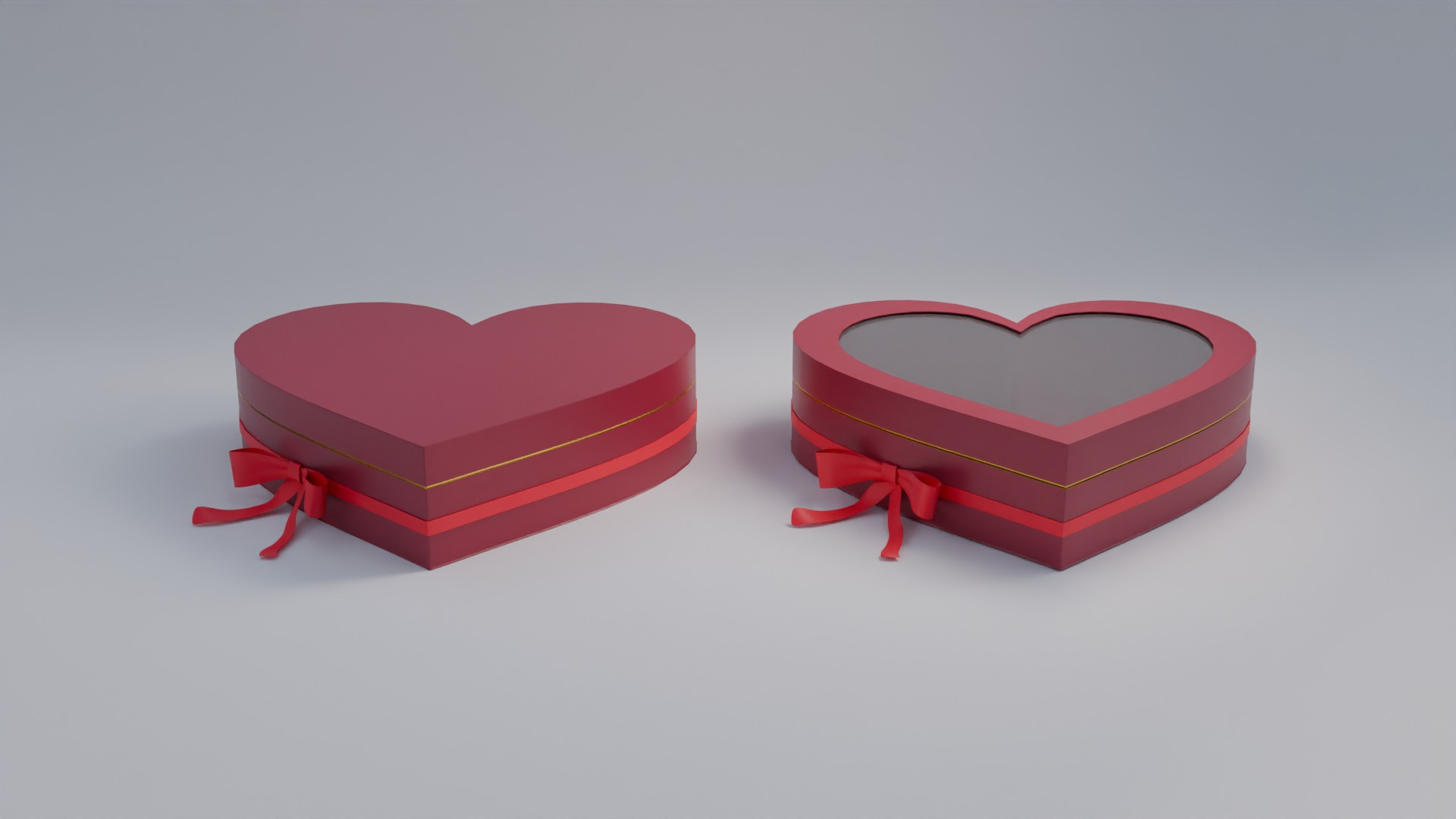 Gift Box Valentine Heart Shape With Ribbon 3D Model - TurboSquid 2234303