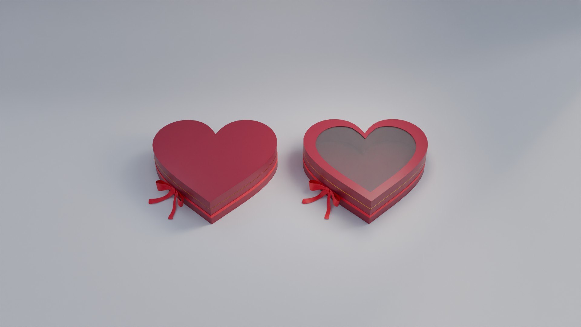 Gift Box Valentine Heart Shape With Ribbon 3D Model - TurboSquid 2234303