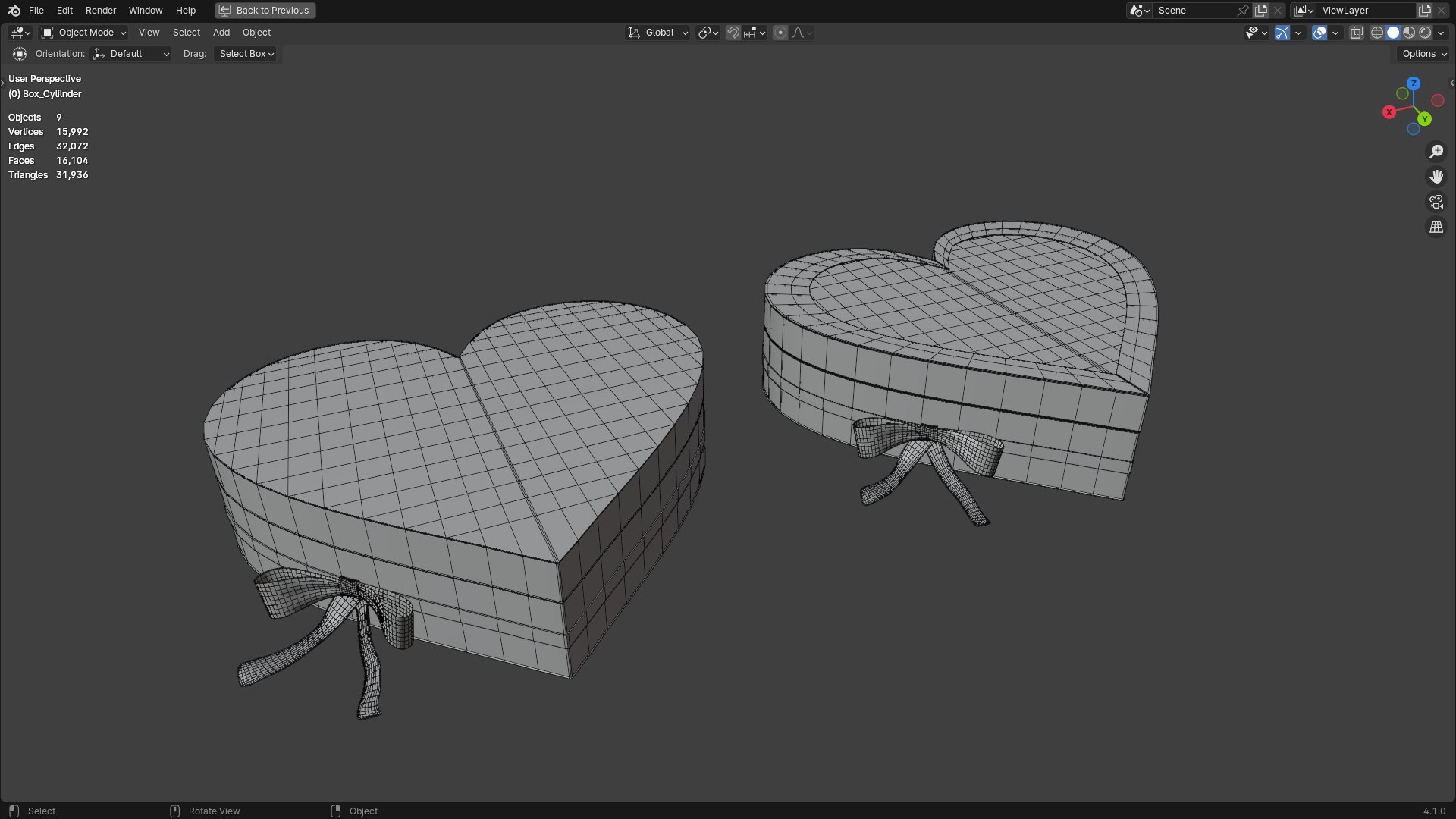 Gift Box Valentine Heart Shape With Ribbon 3D Model - TurboSquid 2234303