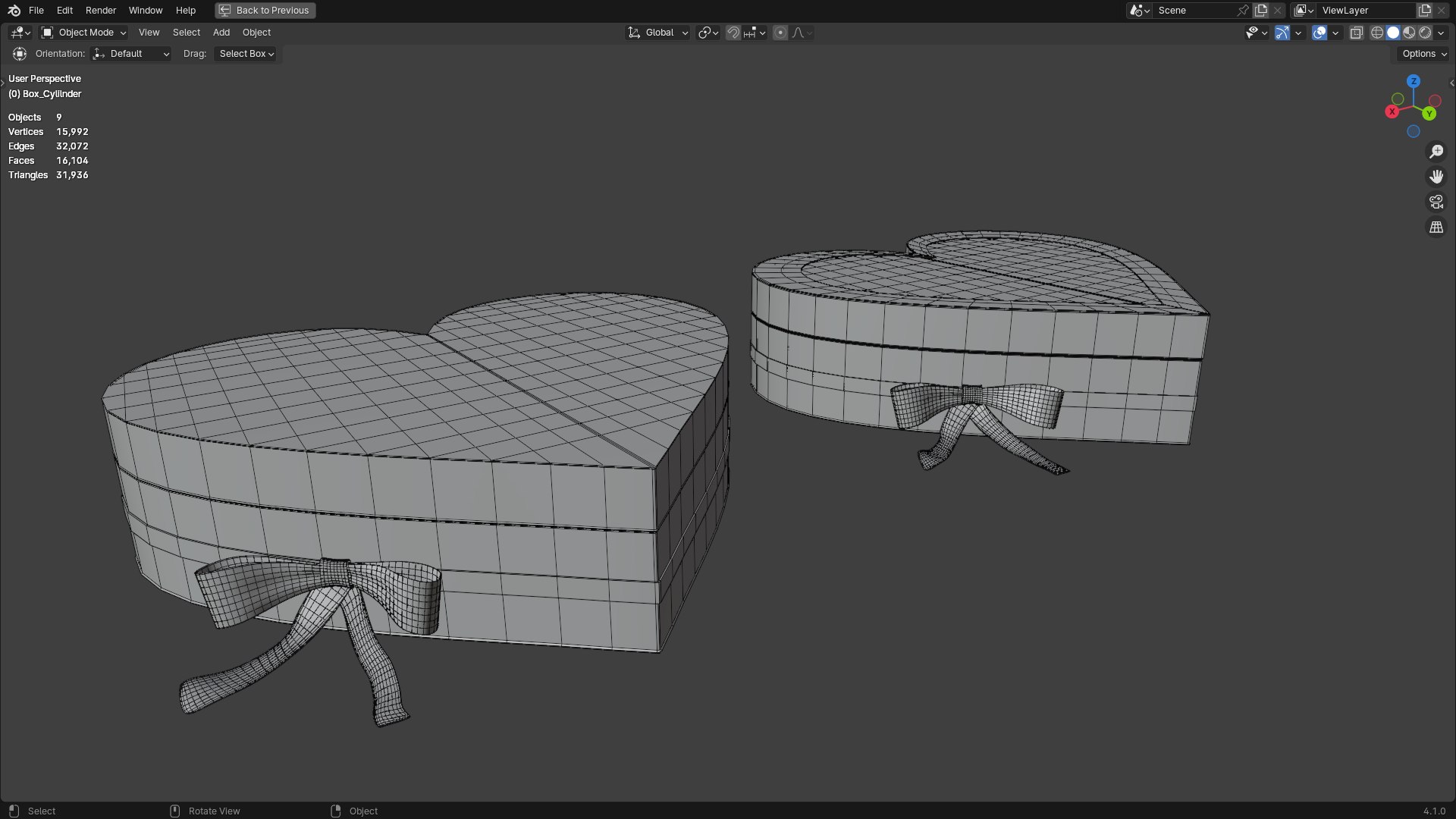Gift Box Valentine Heart Shape With Ribbon 3D Model - TurboSquid 2234303
