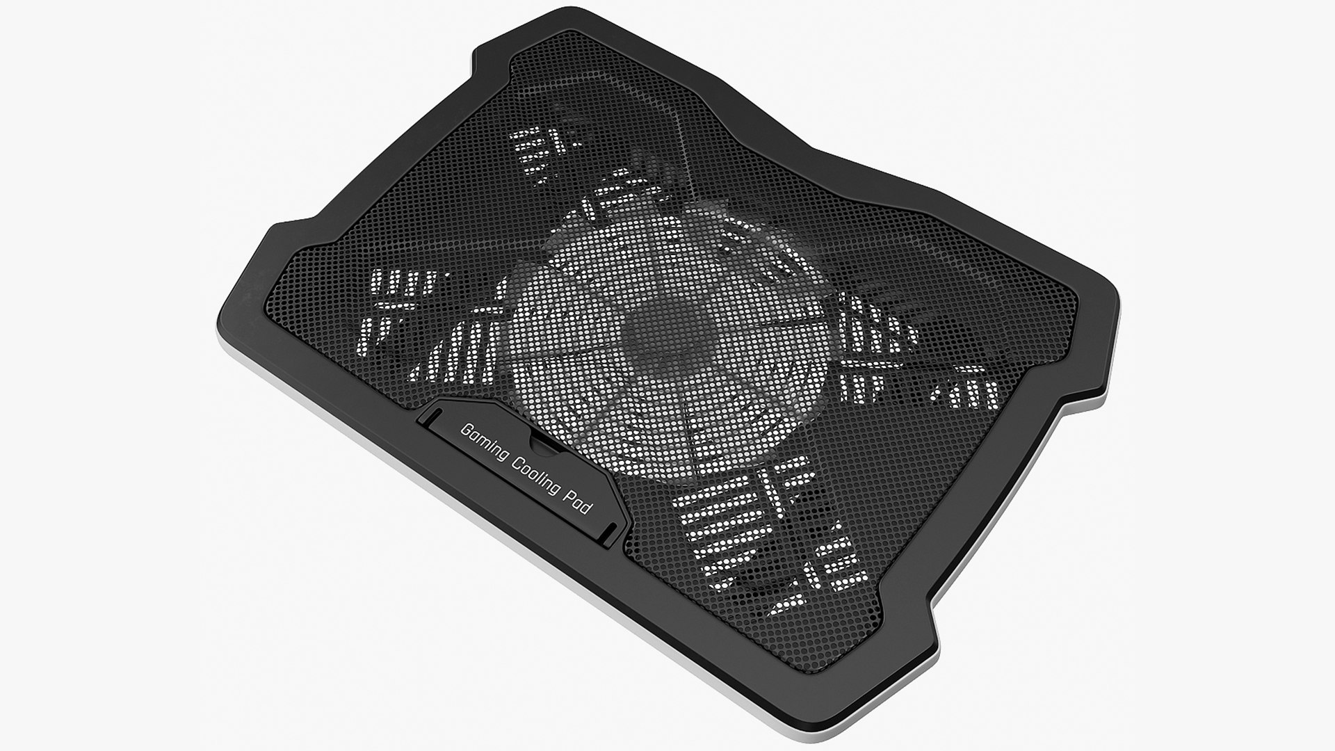 RGB Laptop Cooling Pad Off State 3D model preview