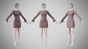 Dress 51 Dorado 3D model