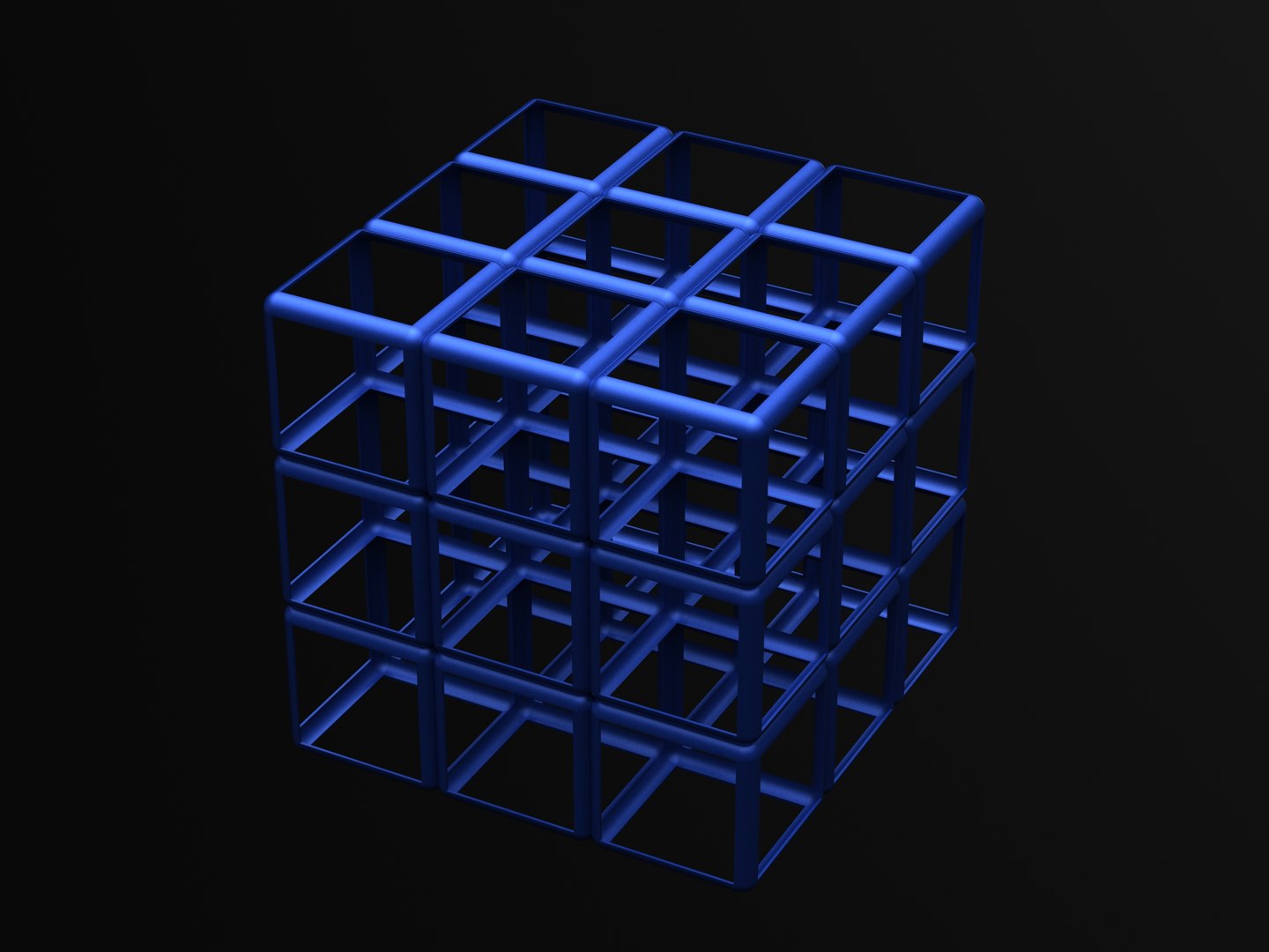 3D Wireframe Shape Rubik Cube Model - TurboSquid 2162734