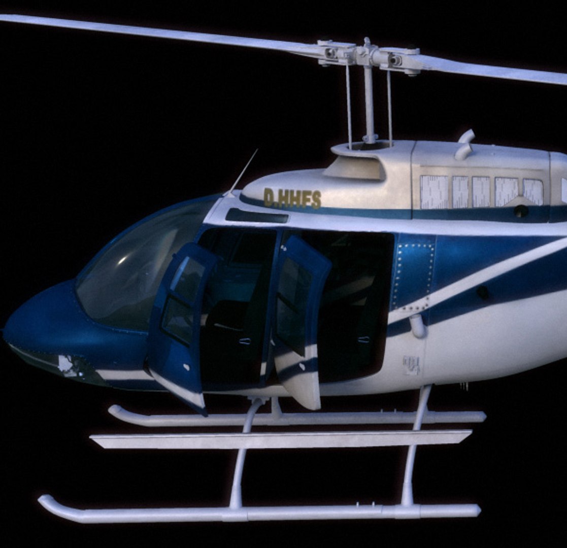 3d Model Of Helicopter Bell