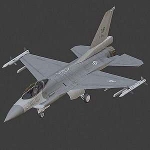 3D model jet aircraft