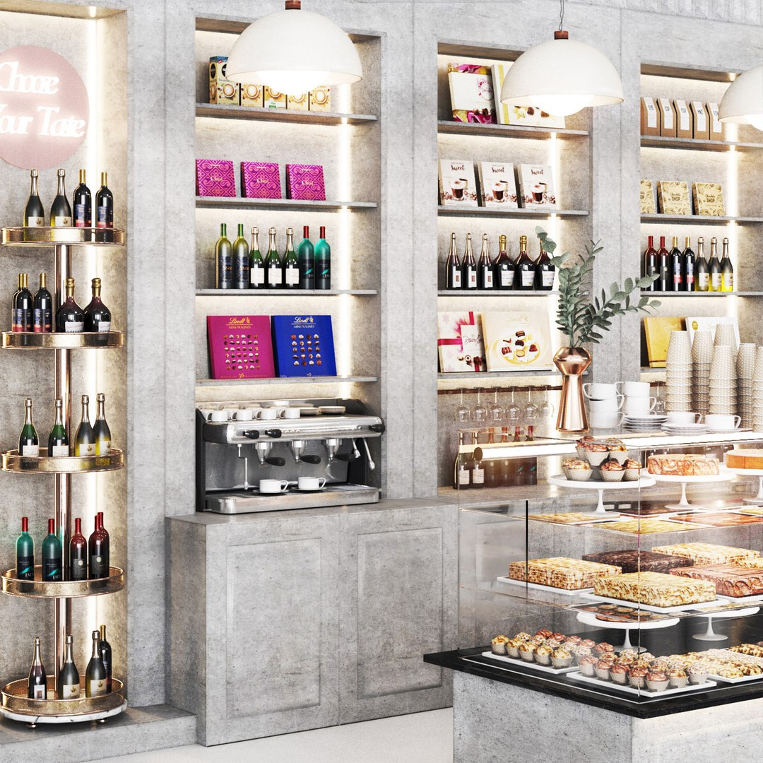 Pastry Store Bakery Cafe 02 3D Model - TurboSquid 2117181