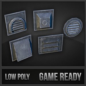 wall vents pack 01 3d 3ds