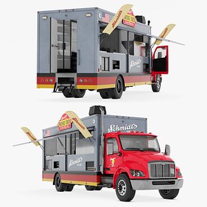 Schmidt Sausage Truck Food Rigged for Cinema 4D