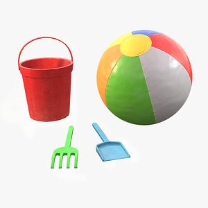 beach toys 3D model
