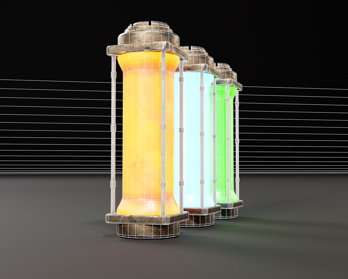 Sci-Fi Power Cells 3D Model - TurboSquid 2357567
