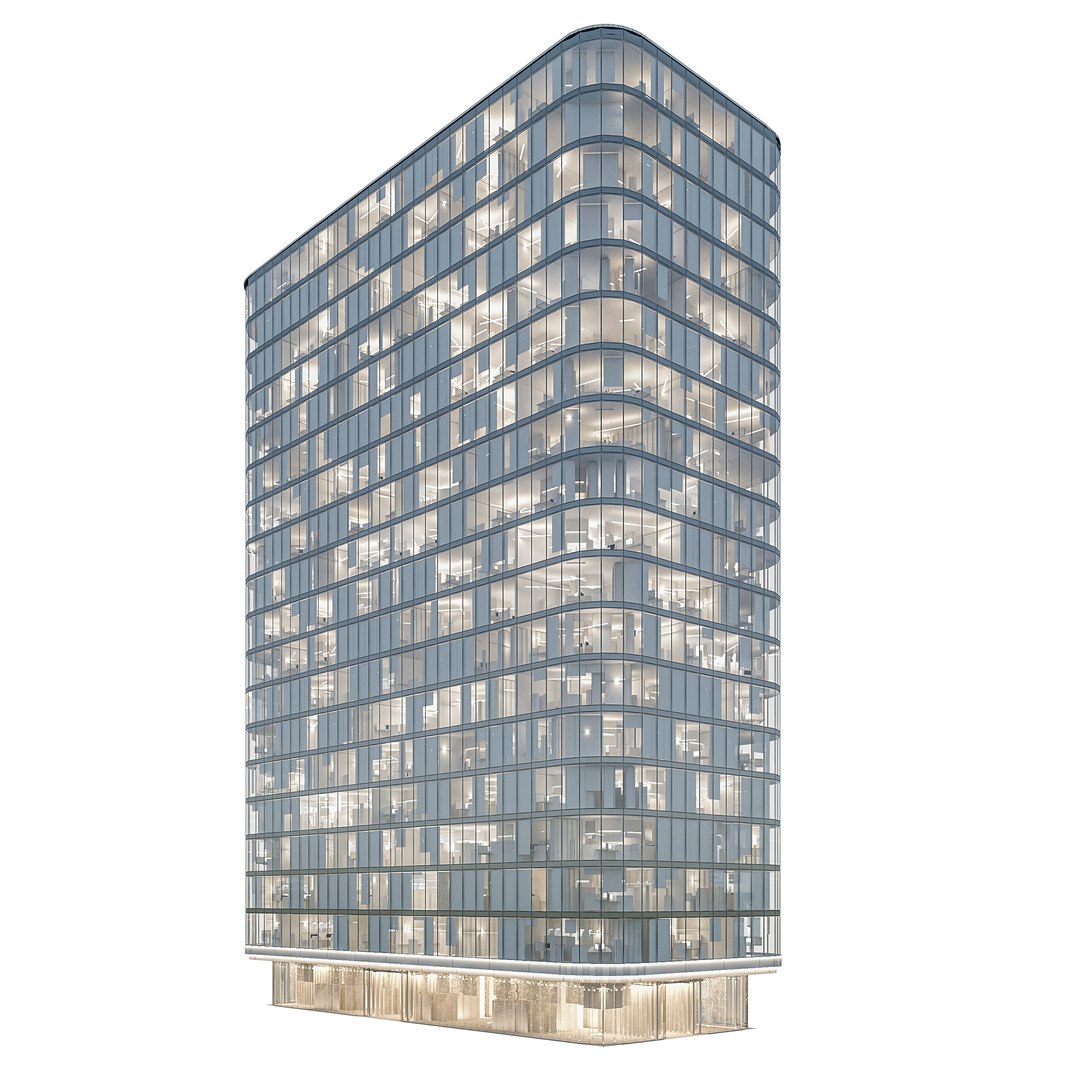 3D Modern Office Buildings Collection Vol1 - 5 Buildings Model ...