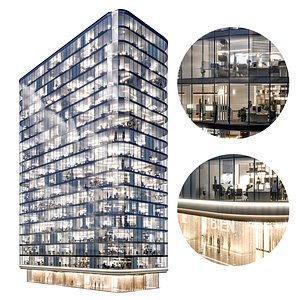 3D Modern office buildings collection vol1 - 5 buildings model