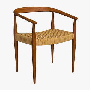 3D Nanna Ditzel Danish Armchair Model 113 model
