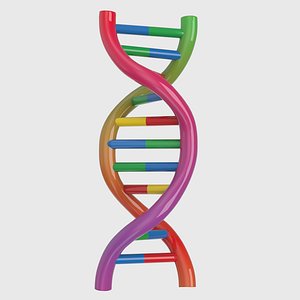 Scientific Small Icon Spiral of DNA 3D model