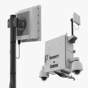 3D street cctv surveillance cameras