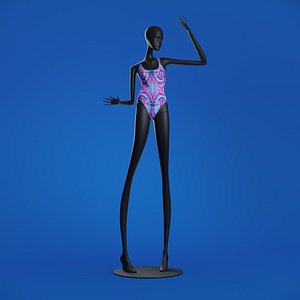 3D Woman Swimsuit VS Cross Back One-piece
