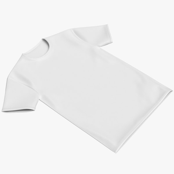 modelo 3d Camiseta con cuello redondo Flat Lay para hombre - TurboSquid ...