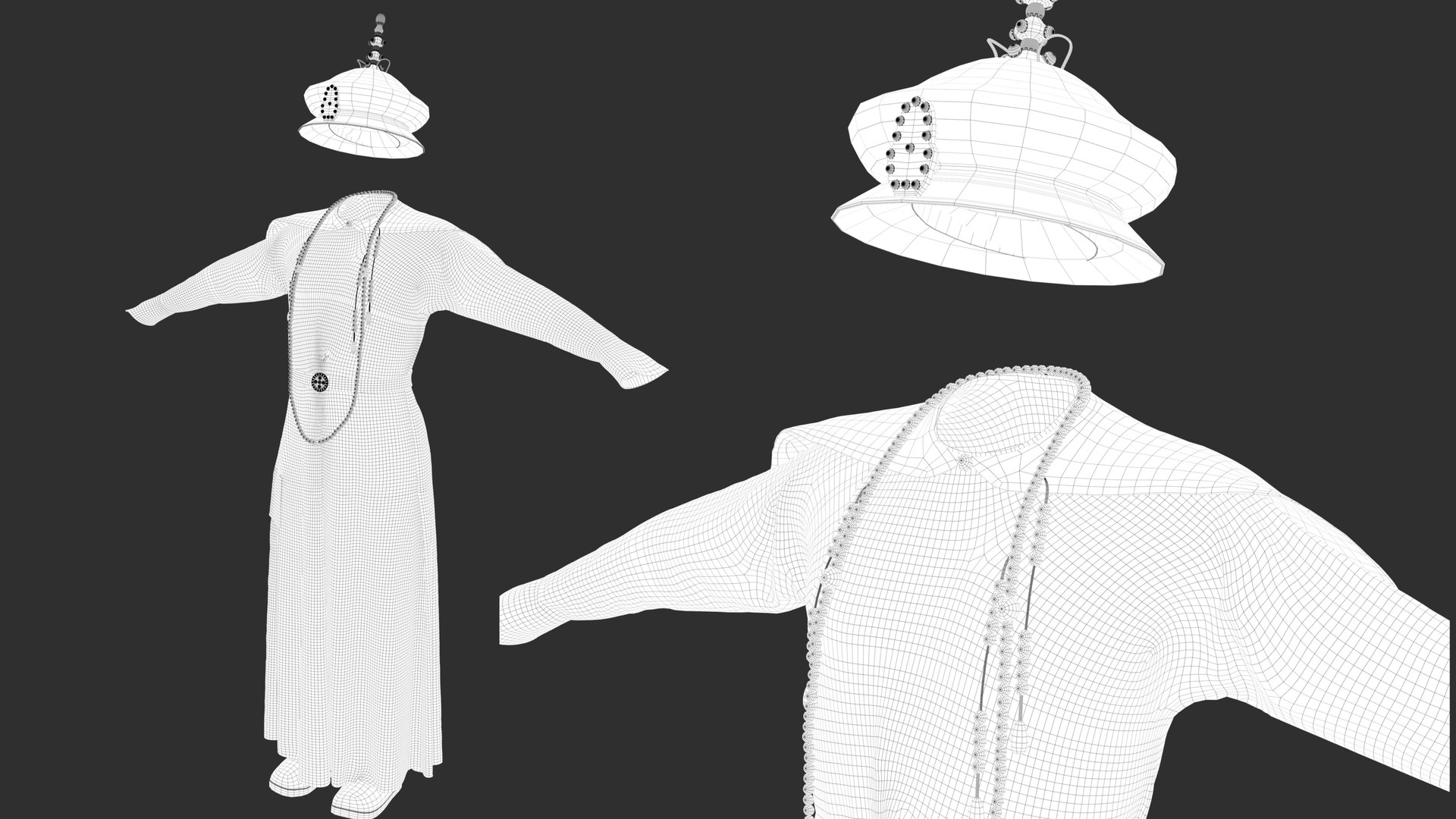 Ancient Chinese Qing Dynasty Dragon Robe 3D Model - TurboSquid 2202290