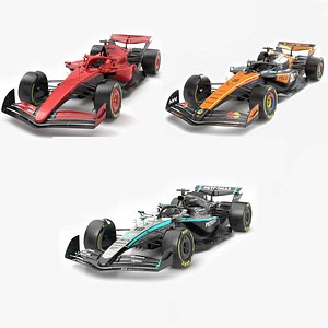 F1 2025 Racing Car Bundle 3 High Quality 3D Models 4K PBR Textures Game Ready