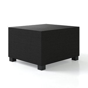 3D model Rattan Garden Table