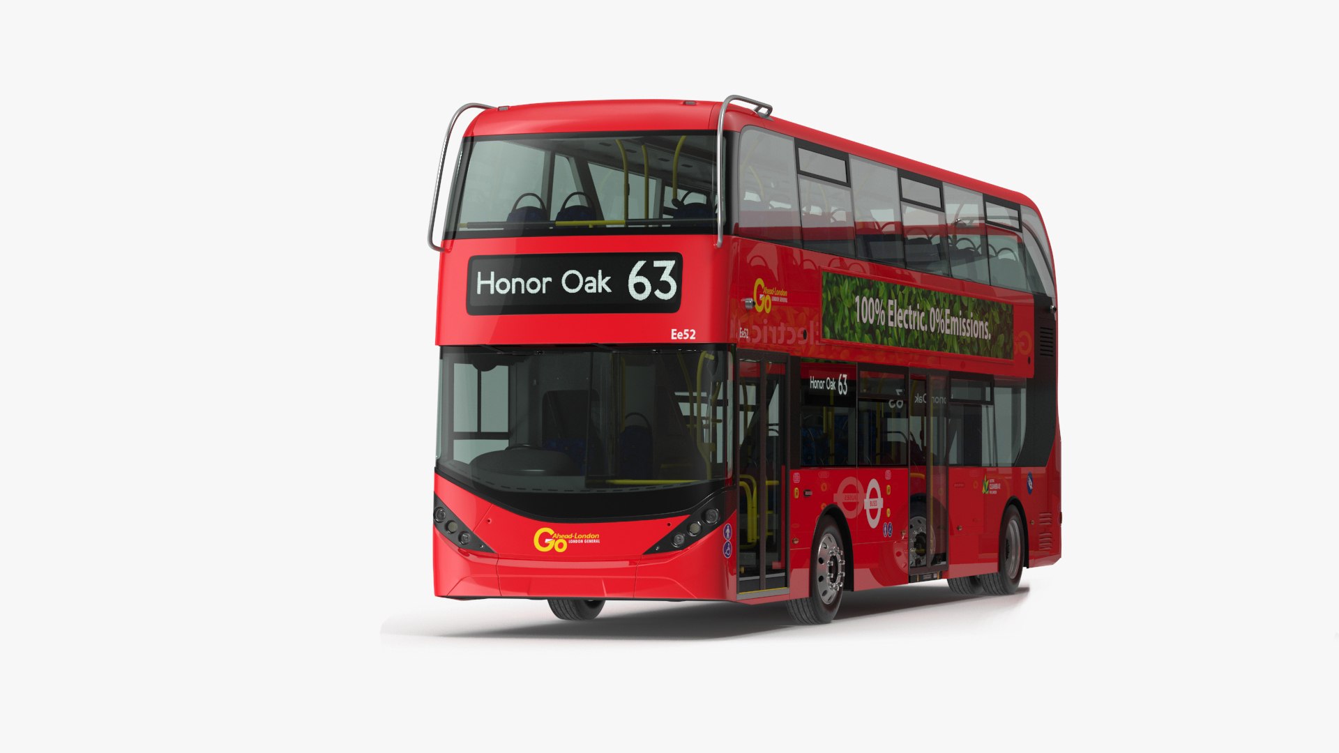 Alexander Dennis BYD 500 Electric Bus Rigged for Cinema 4D 3D model preview