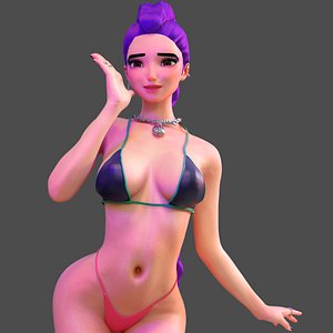 K-Pop Demon Hunters - Huntrix - Rumi in a Bikini 3D model