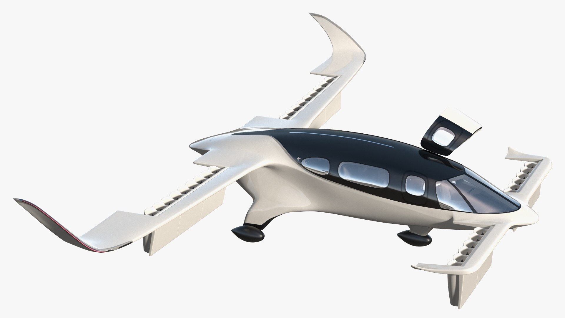 Lilium Jet Phoenix White Rigged for Maya 3D model preview