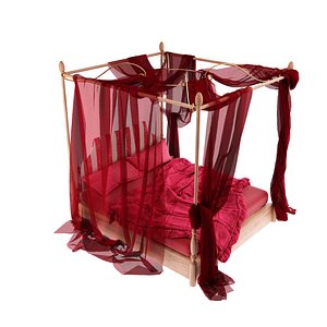 canopy-bed-3d-model 3D model