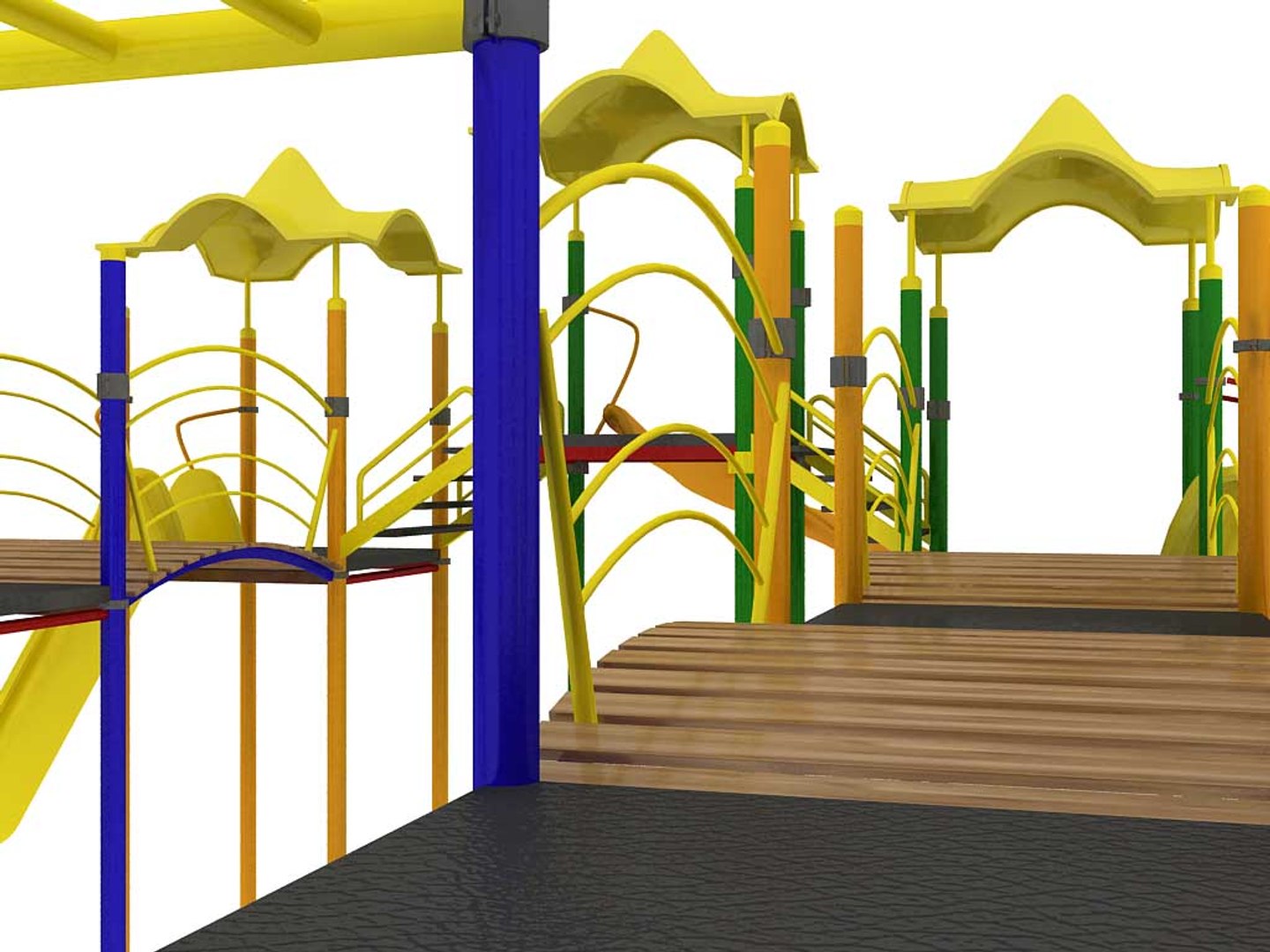 3d Model Of Park Modeled
