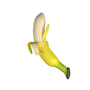 3D Banana Rigged and Animated model