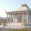 Hellenistic Mausoleum Monument with Gold Sculptural model