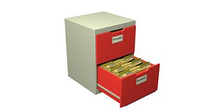 3d modern filing cabinet model
