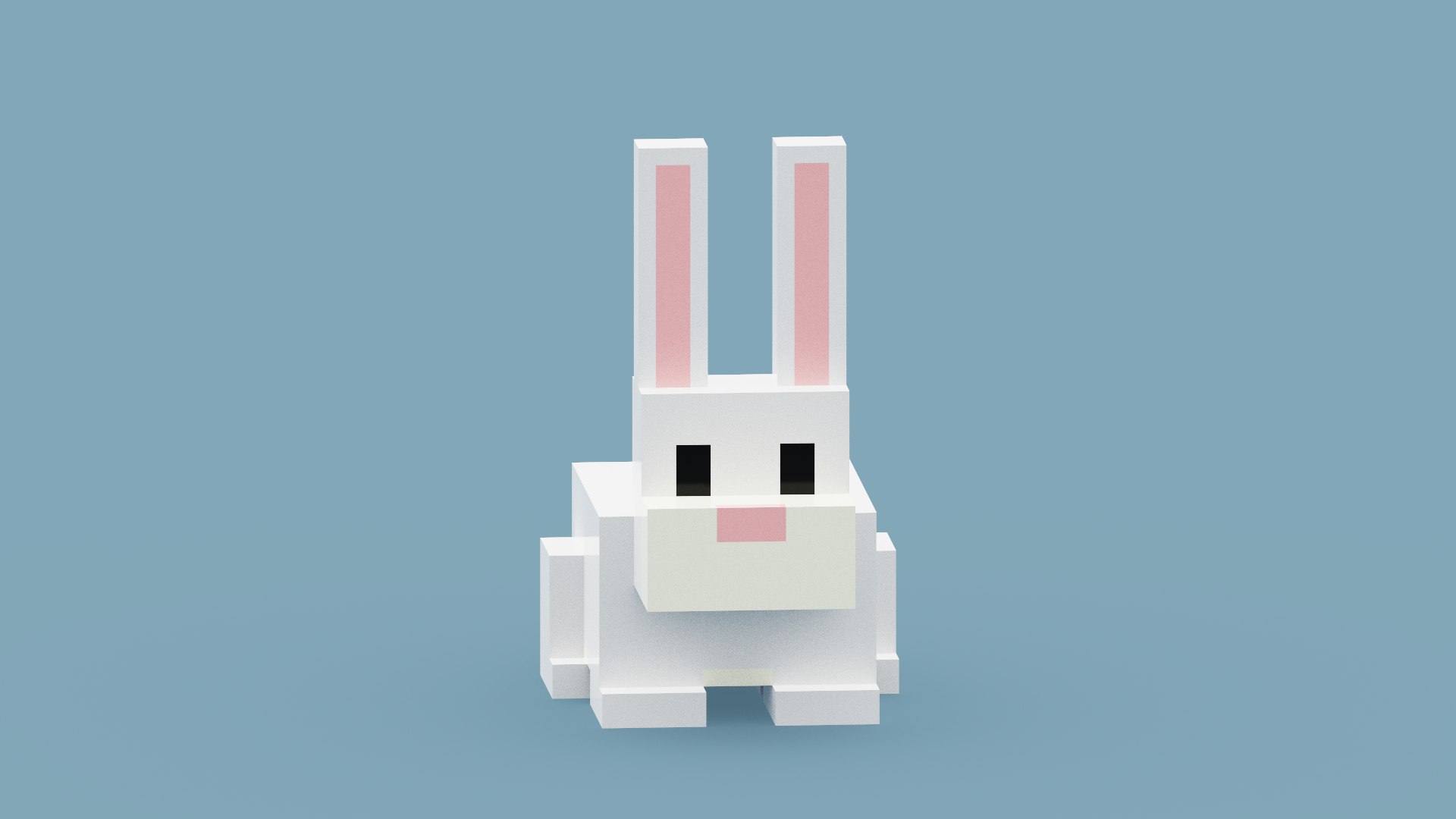 Voxel White Rabbit 3d - Turbosquid 1979389