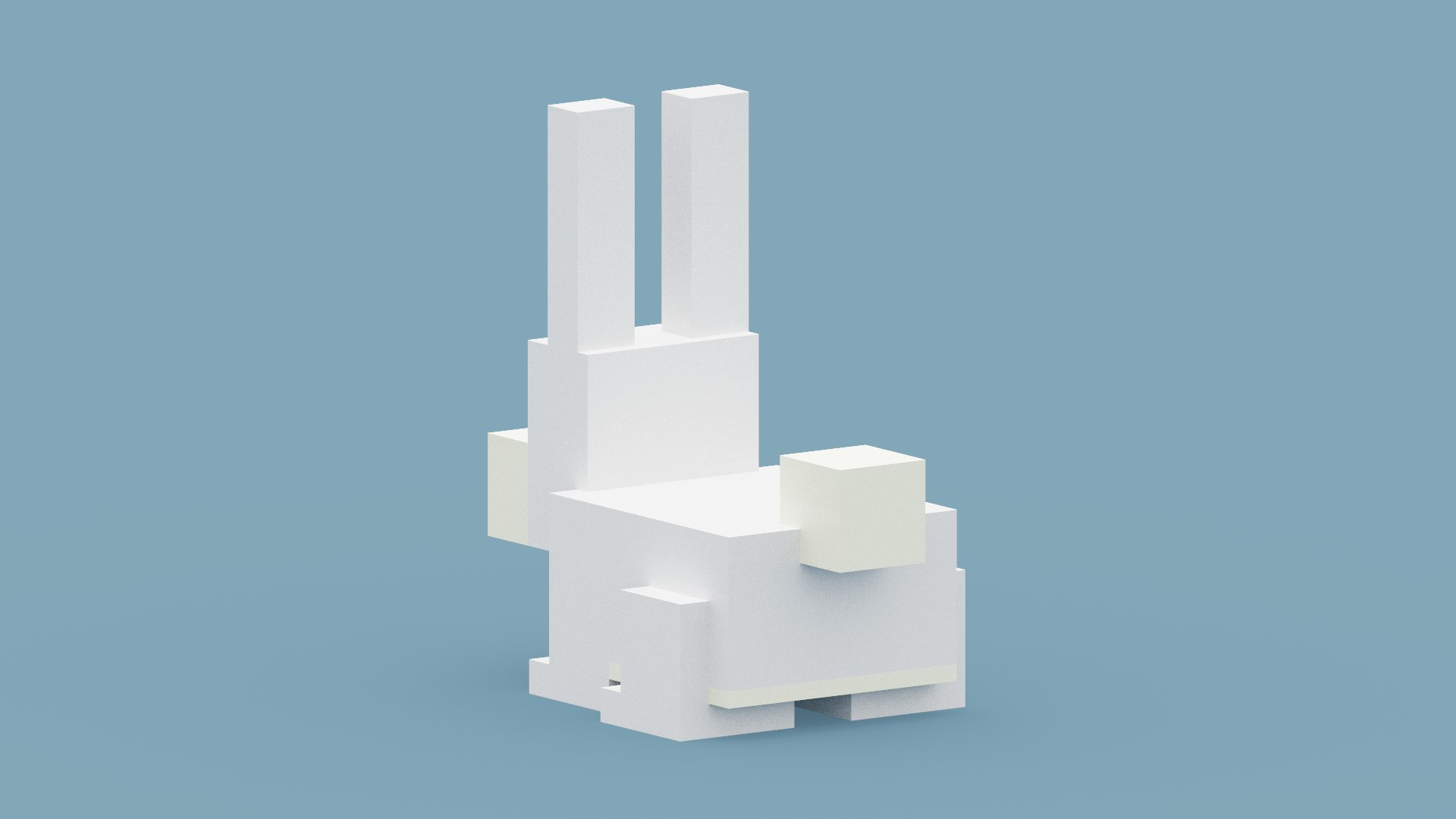 Voxel White Rabbit 3D - TurboSquid 1979389