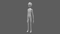 Alien(gray) extraterrestrial 3D model