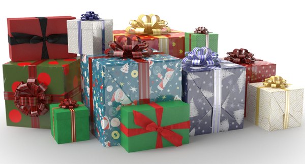 3D real gift boxes ribbon model - TurboSquid 1353442