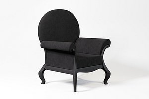 Black Armchair 3D model