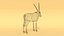 3D gemsbok oryx gazelle nature