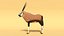 3D gemsbok oryx gazelle nature
