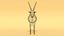 3D gemsbok oryx gazelle nature