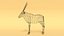 3D gemsbok oryx gazelle nature